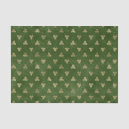 Papel De Seda Espiral Dourado Verde Celta