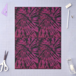 Papel De Seda Espiral Nautilus Tie-Dye Pink Red Purple Decoupage