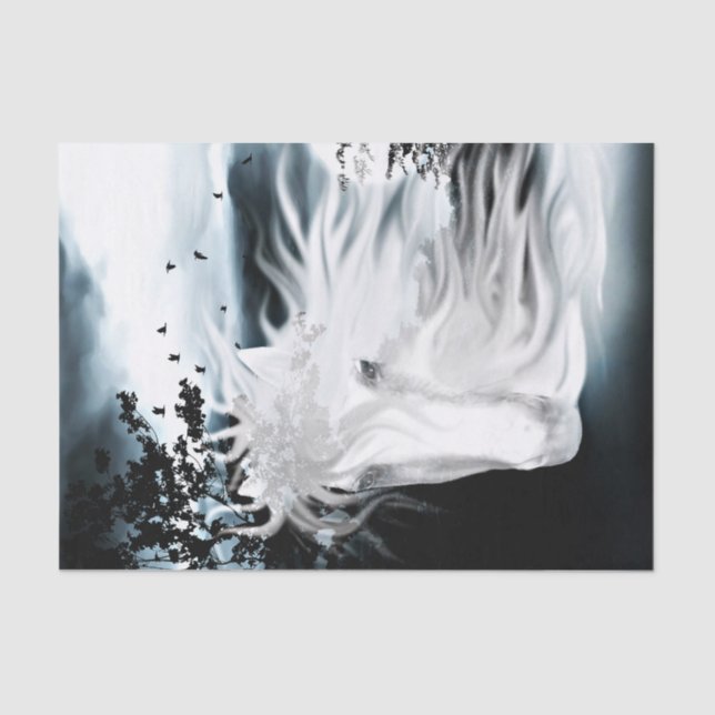 Papel De Seda espírito espectral do cavalo (Frente )