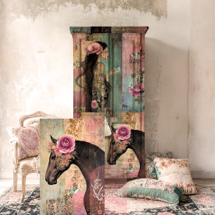 Papel De Seda Espírito Livre, Cavalo Caprichoso e Patchwork Vint
