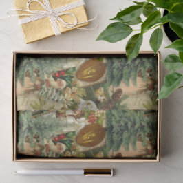 Papel De Seda Esplendor Vitoriano de Natal