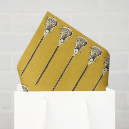Papel De Seda Esportes de Lacrosse Dourado