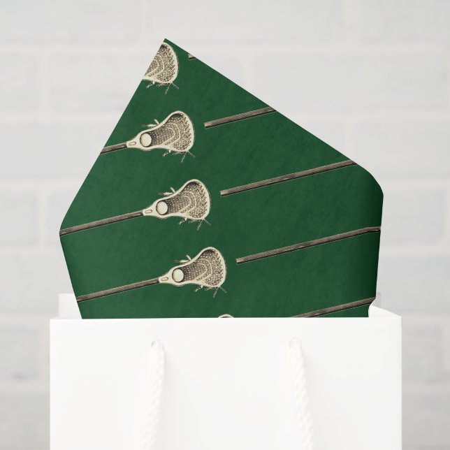 Papel de seda esportivo Lacrosse Verde (Sacola de presentes)