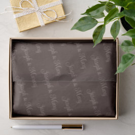 Papel De Seda Espresso Brown & Soft Stone Golf Course Wedding