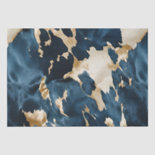 Papel De Seda Espuma Azul Dourada
