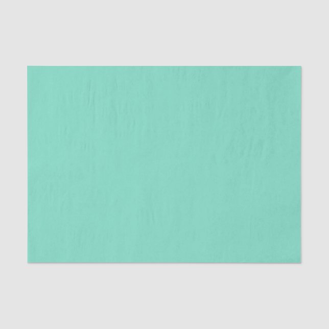 Papel De Seda Espuma do Mar Verde Água Sólido Rico (Frente )