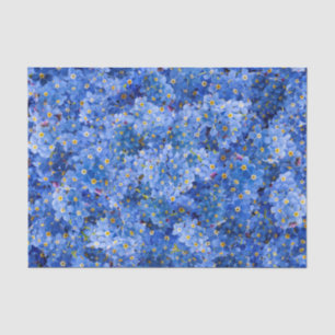 Papel De Seda Esquece-me do padrão da Flor