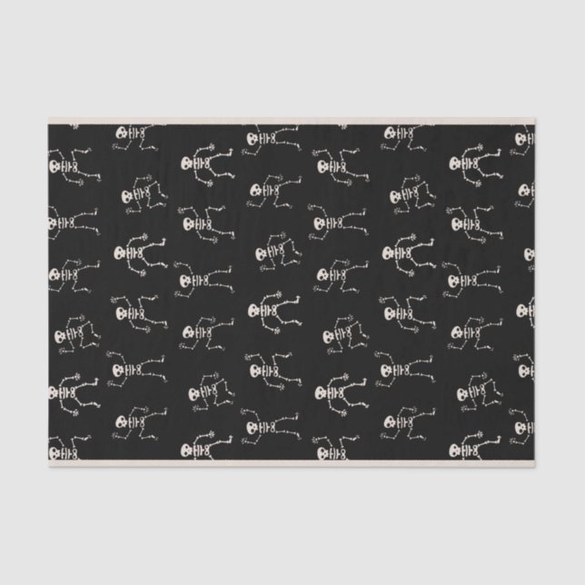 Papel De Seda Esqueleto da dança (Frente )