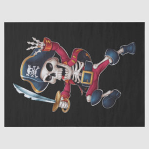 Papel De Seda Esqueleto Dabbing Pirata Halloween Crianças Jolly