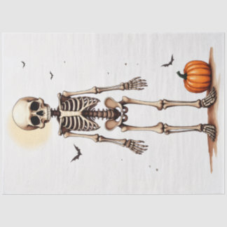 Papel de Seda Esqueleto de Halloween