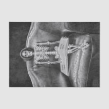 Esqueleto Gótico Vintage Preto E Branco