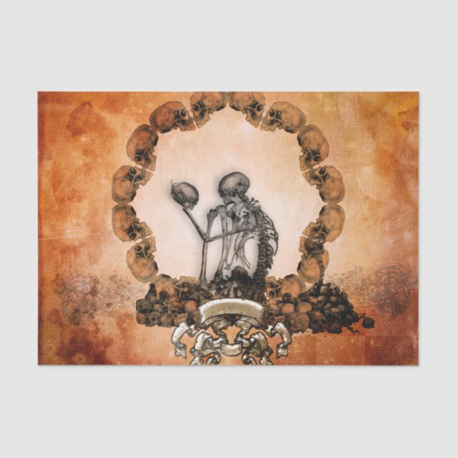 Papel De Seda Esqueleto impressionante (Frente )