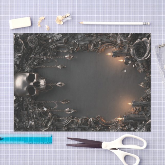 Papel De Seda Esqueleto Lyfe1 (Arte )