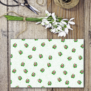 Papel De Seda Esqueletos natalinos Santa Hats nos Círculos