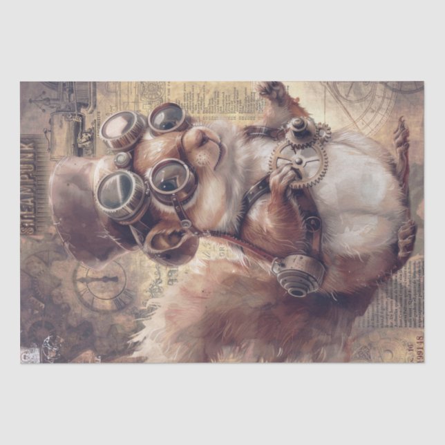 Papel De Seda Esquilo Steampunk (Frente )