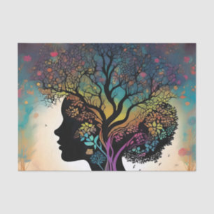 Papel De Seda **"Essência da Terra: Abstrato Mãe Natureza"*