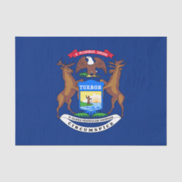 Papel De Seda Estado da bandeira de Michigan