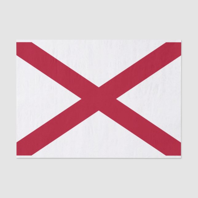 Papel De Seda Estado da bandeira do Alabama (Frente )