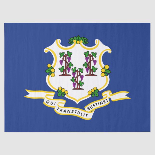 Papel De Seda Estado de bandeira do Connecticut (Frente )