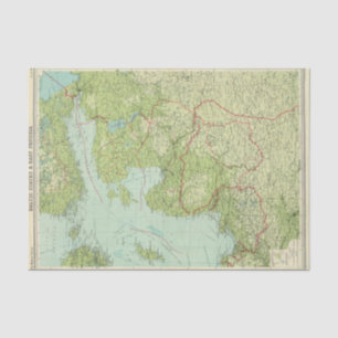 Papel De Seda Estados Bálticos & Prússia do leste