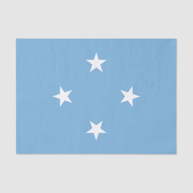 Papel De Seda Estados Federados da Bandeira da Micronésia (Frente )