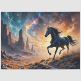 Papel De Seda Estalhão Negro no Deserto - estrelas relâmpagos