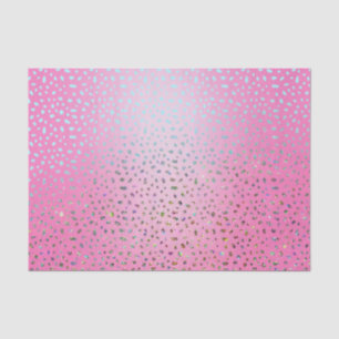 Papel De Seda Estampa de Guepardo Rosa Brilhante