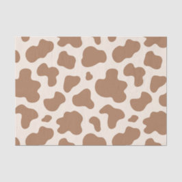 Papel De Seda Estampa de Vaca Neutra Western Cowboy Bege Marrom
