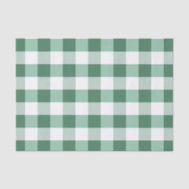 Papel De Seda Estampa Xadrez em Tartã Verde Floresta Menta