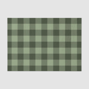 Papel De Seda Estampa Xadrez Tartã Verde Floresta