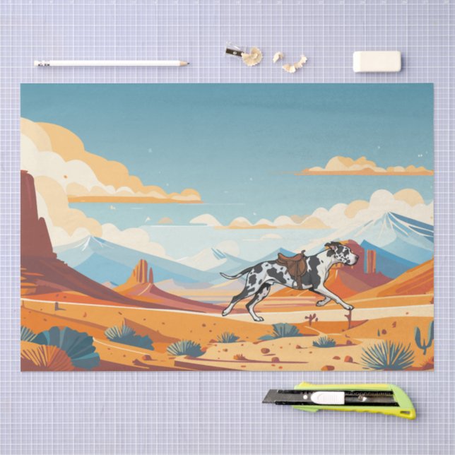 Papel De Seda Este Great Dane que você não pode montar (Arte )
