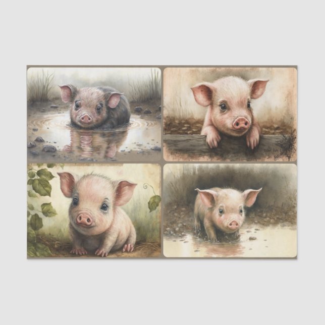 Papel De Seda Este Pequeno Piglet (Frente )