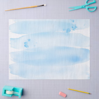 Papel De Seda Estilo Acuarela Azul – Minimalista, Fresco y Elega