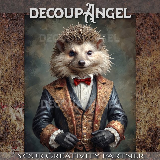 Papel De Seda Estilo Aristocrático Hedgehog - Decoupage- (Criador carregado)