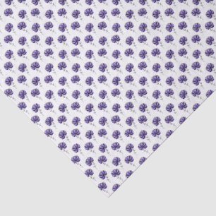 Papel De Seda Estilo de Arte Desenho Flor Roxa Abstrata