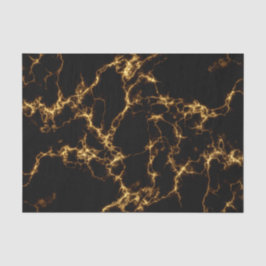 Papel De Seda Estilo de mármore elegante3 - Dourado preto