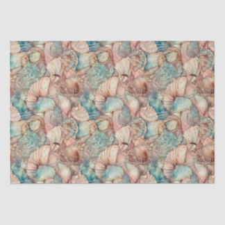 Papel De Seda Estilo de Nouveau de Arte em Aquarela Padrão de Ca