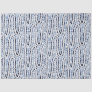 Papel De Seda Estilo de Padrão Tradicional do Corante Cobra Azul