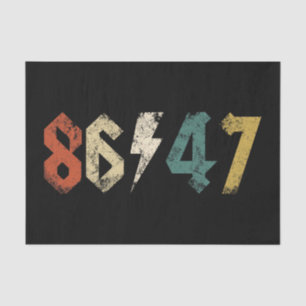Papel De Seda Estilo de Rock do 8647 Anti Trump Retro Vintage 80
