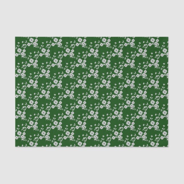 Papel De Seda Estilo de Spray Floral 1,PAPEL WRAP TISSUE Verde-B (Frente )