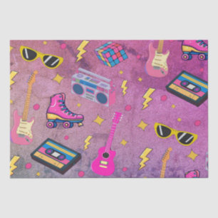 Papel De Seda Estilo de Tendência Moderna dos anos 80 Bonito Neo