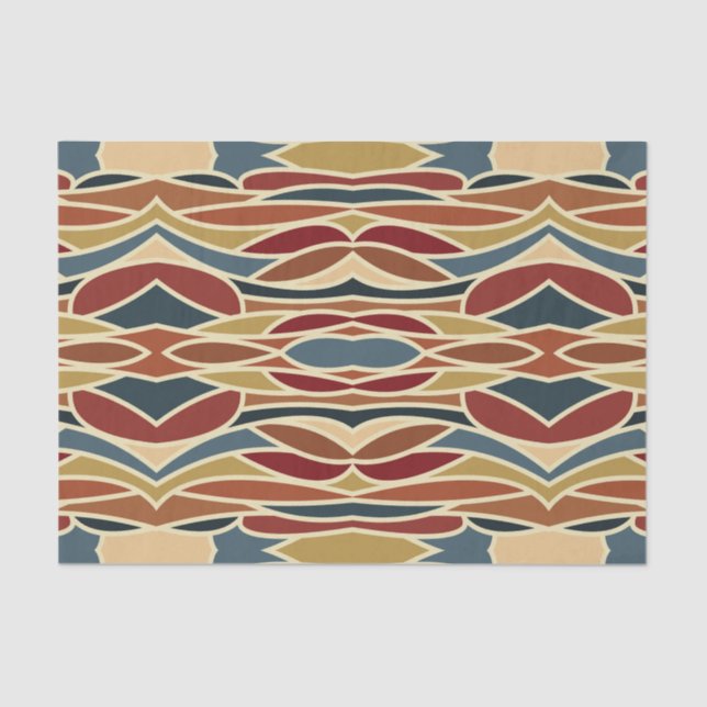 Papel De Seda Estilo de Vidro Geométrico Opaco Design (Frente )