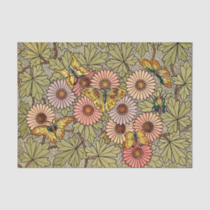 Papel De Seda Estilo de vidro mosaico Arte floral floral