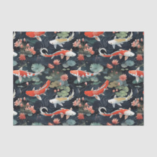 Papel De Seda Estilo de Vintage Desaparecer Peixes Koi