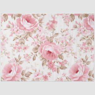 Papel De Seda Estilo de Vintagem Floral Rosa bonito