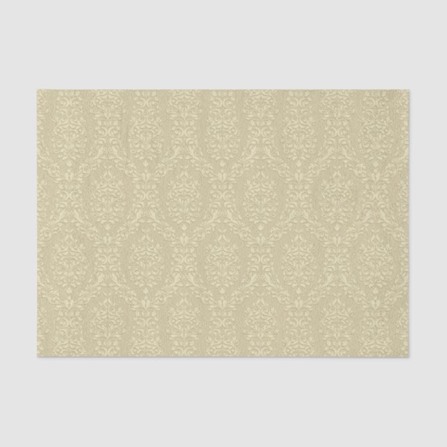 Papel De Seda Estilo embutido elegante Dourado (Frente )