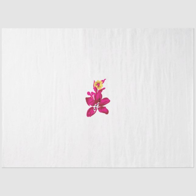 Papel De Seda Estilo Floral, ArtyClick Crimson, Dourado leve (Frente )