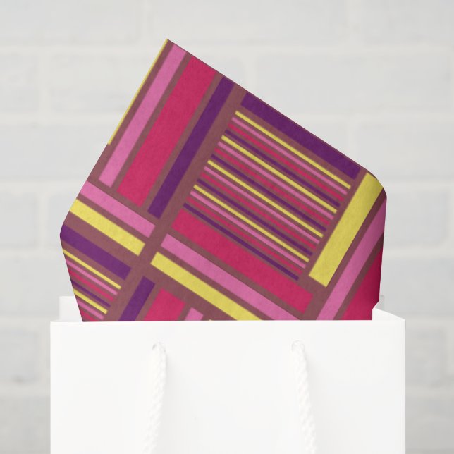 Papel De Seda Estilo Geométrico Retro (Sacola de presentes)