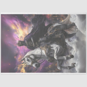 Papel De Seda Estilo Gótico do Esqueleto do Cavalo Branco