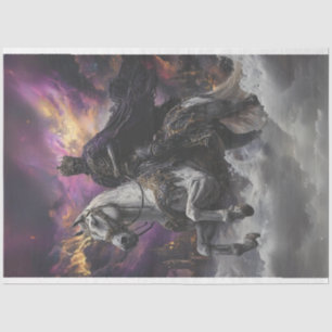 Papel De Seda Estilo Gótico do Esqueleto do Cavalo Branco